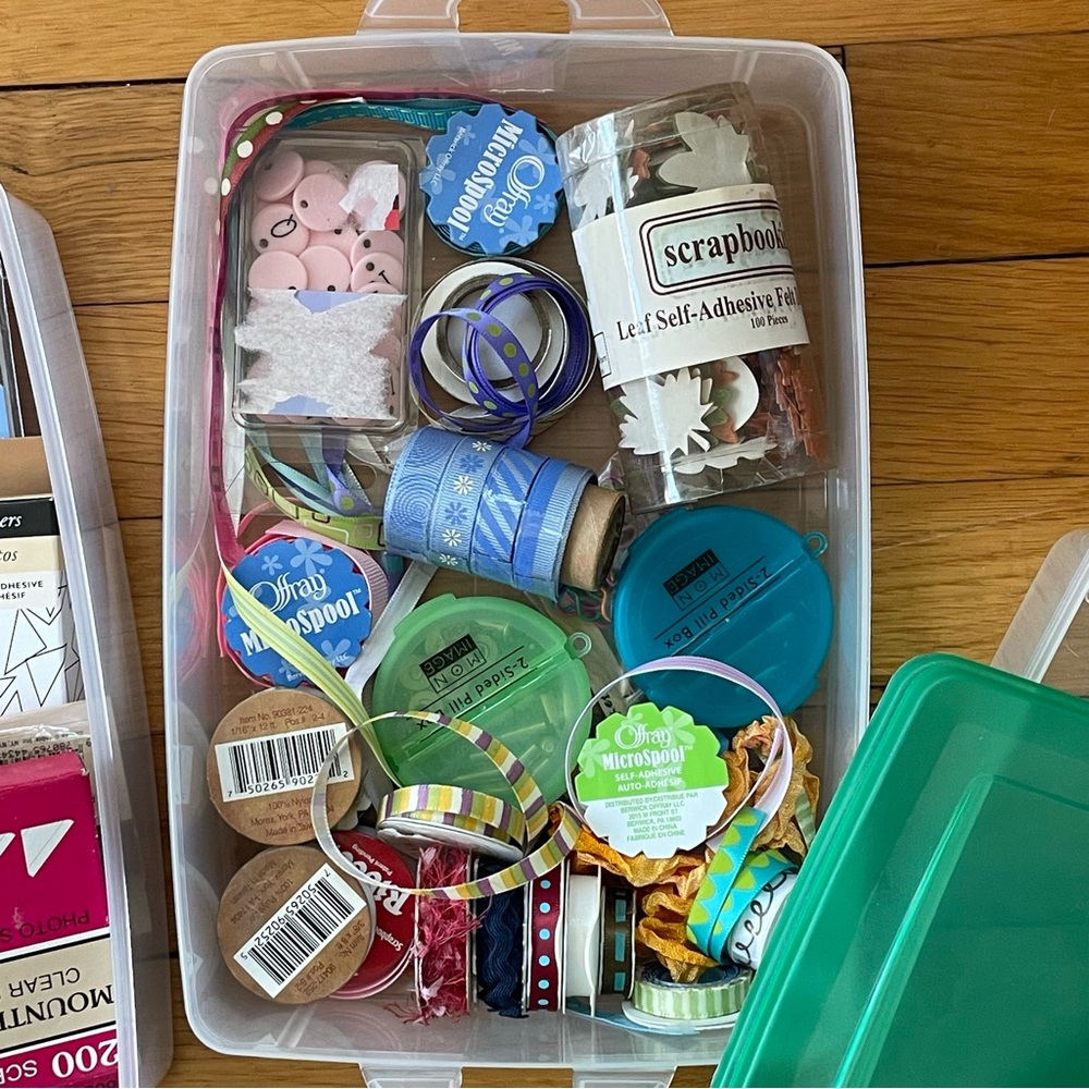 Scrapbooking Supplies Mystery Box Stackable Container Art Craft - Picture 4 of 11